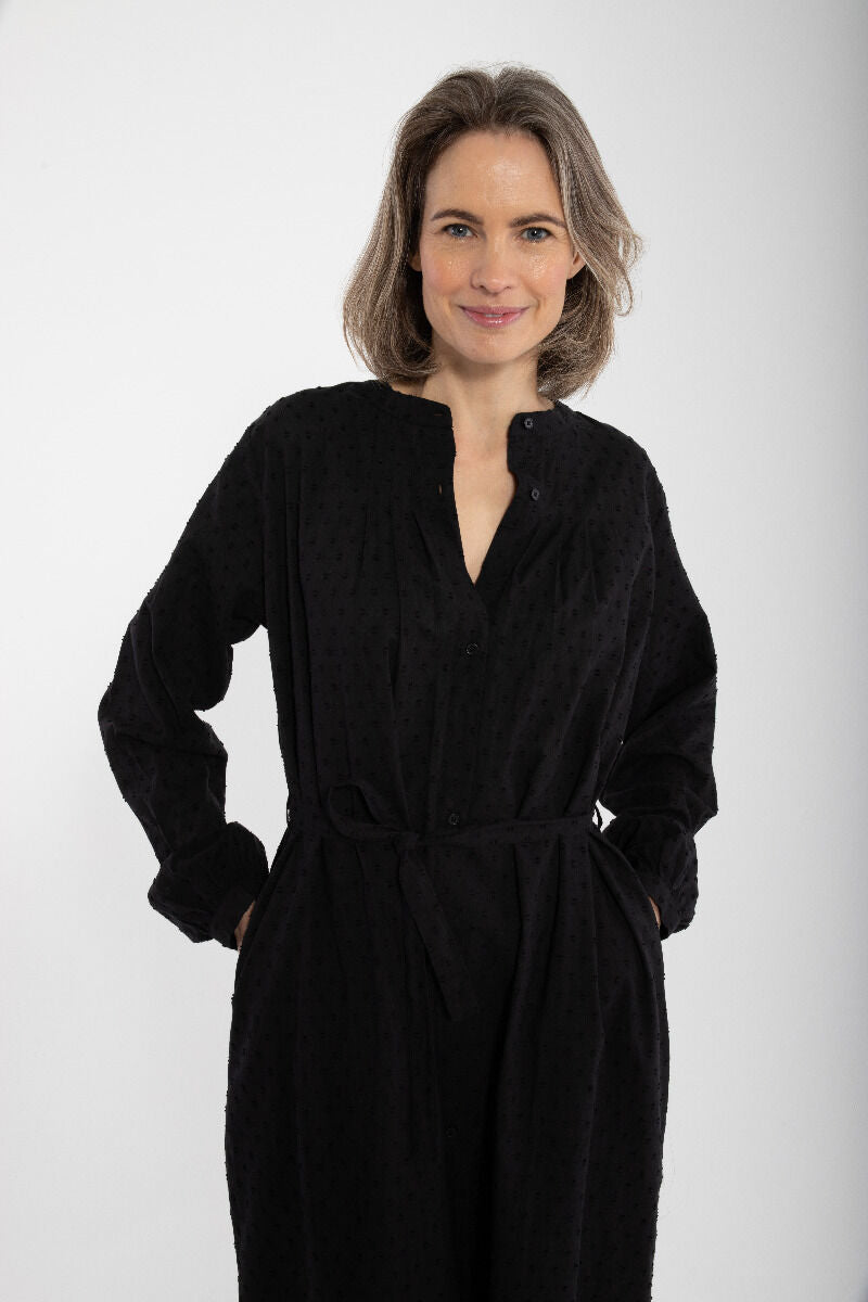 Danecake Cotton Dot Dress Black