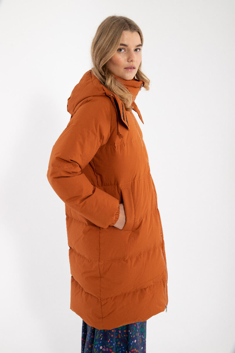 Daneget Down Winter Coat Rust