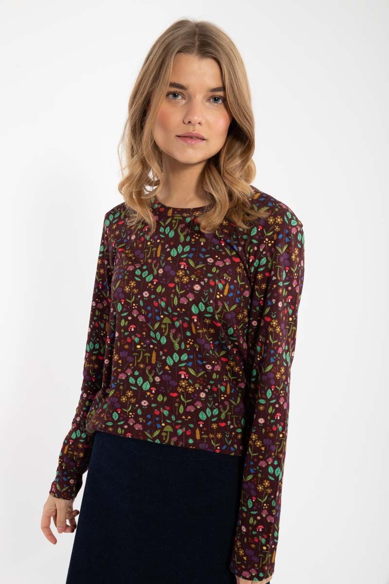 Danelotte Heavy Interlock Tee Dark Bordeaux BOTANICAL