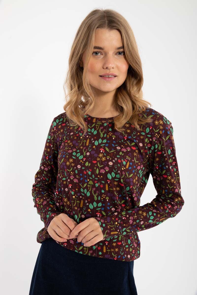 Danelotte Heavy Interlock Tee Dark Bordeaux BOTANICAL