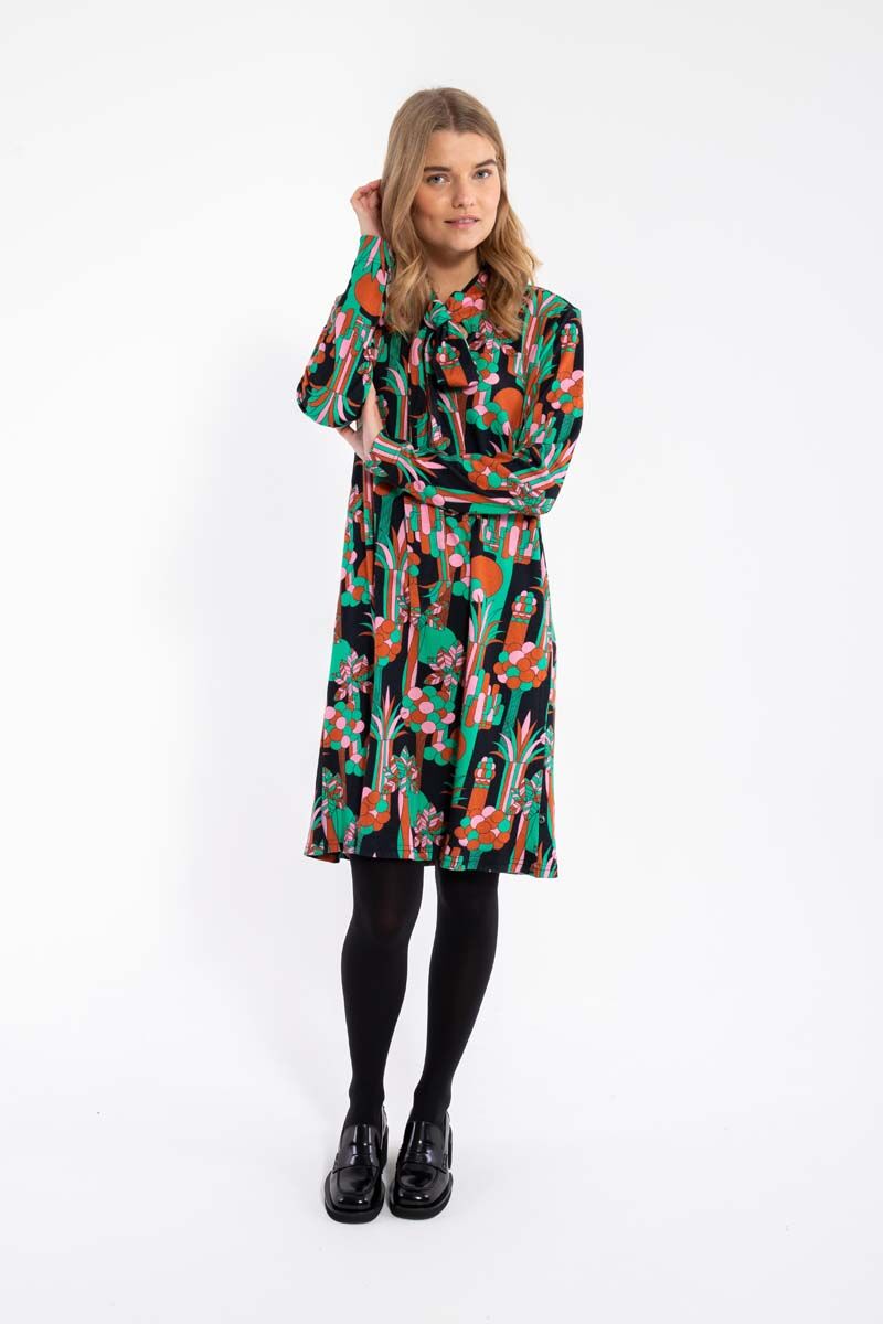 Danekronborg Heavy Interlock Dress Black FLOWFOREST