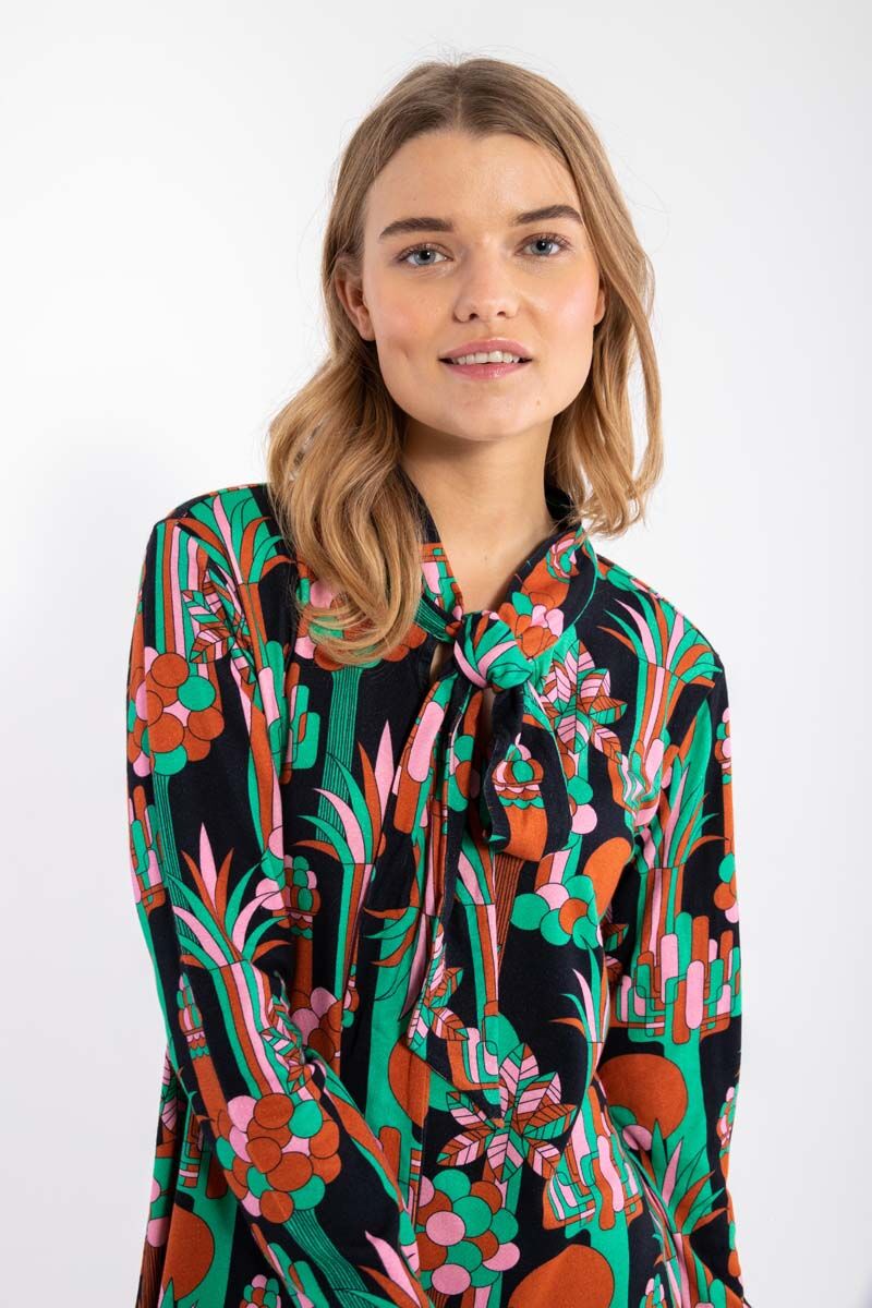 Danekronborg Heavy Interlock Dress Black FLOWFOREST