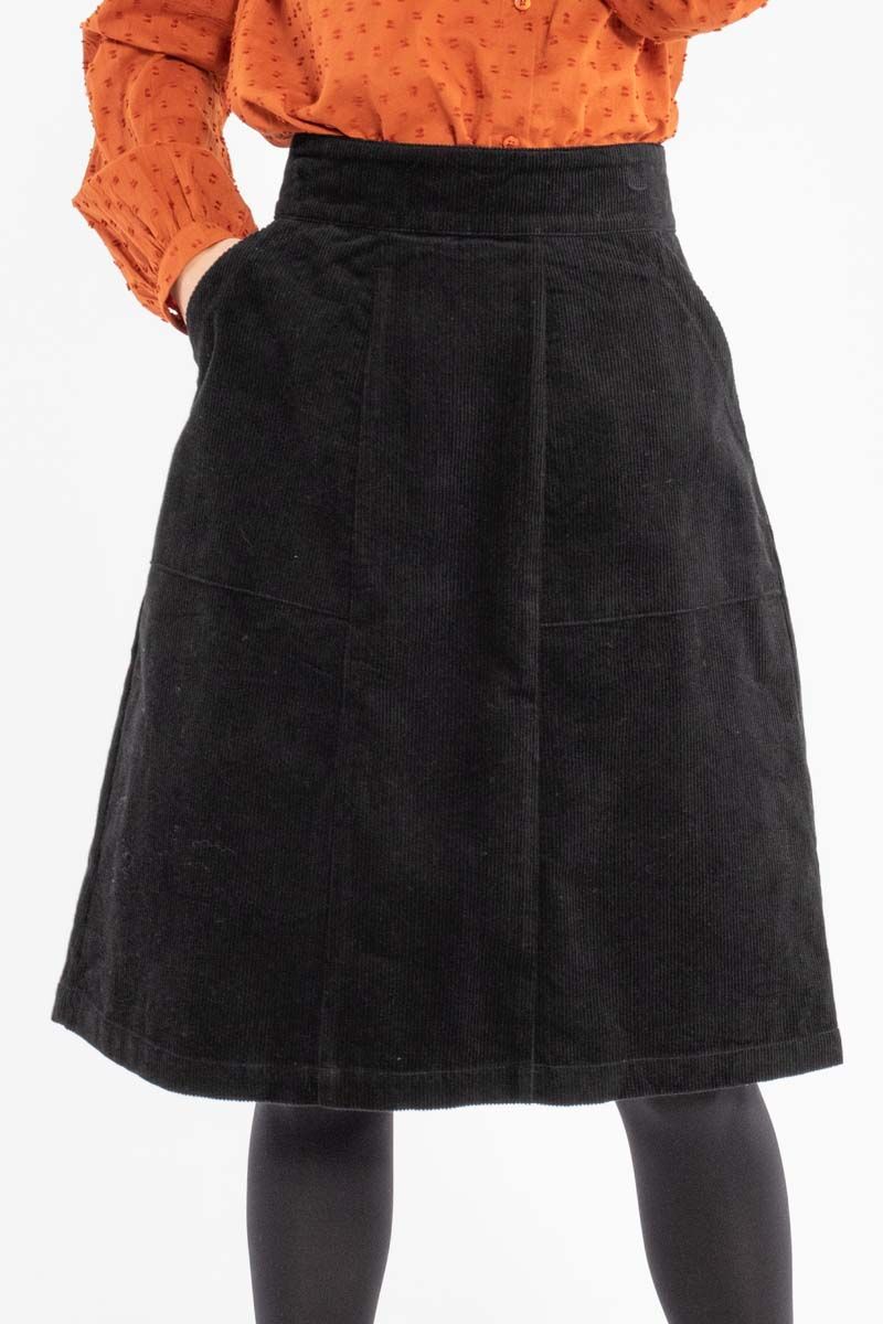 Danemaren Cord Skirt Black