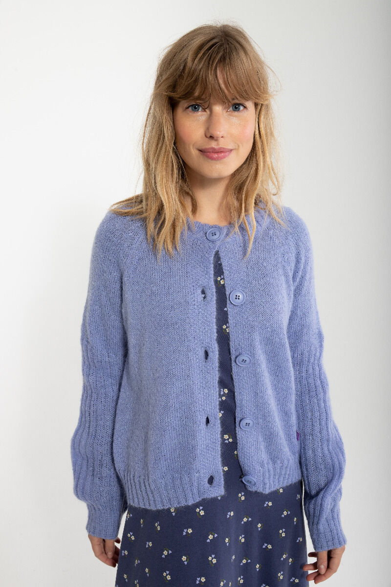 Danarnaq Wool Cardigan Ice Viola