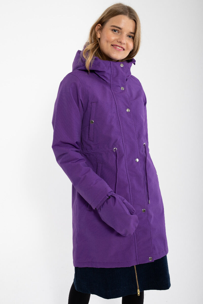 Ladies purple parka coat hotsell