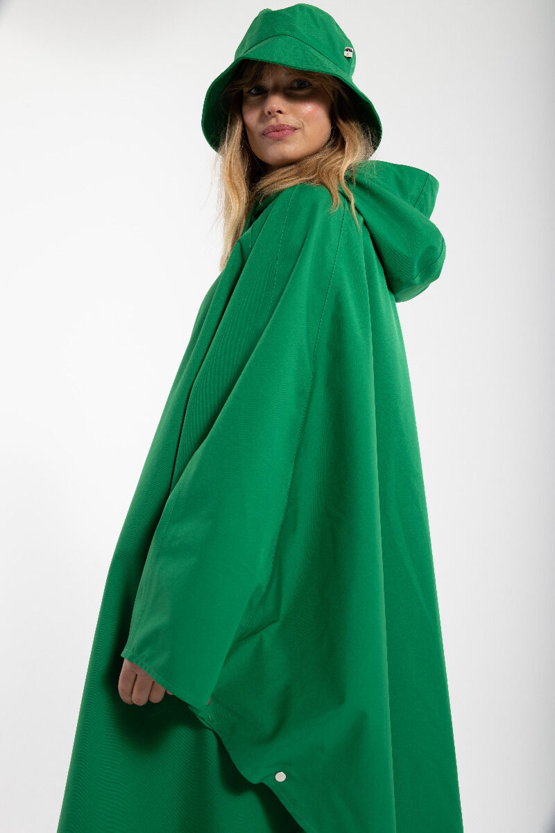 Regn poncho i grøn. Regnslag fra Danefæ