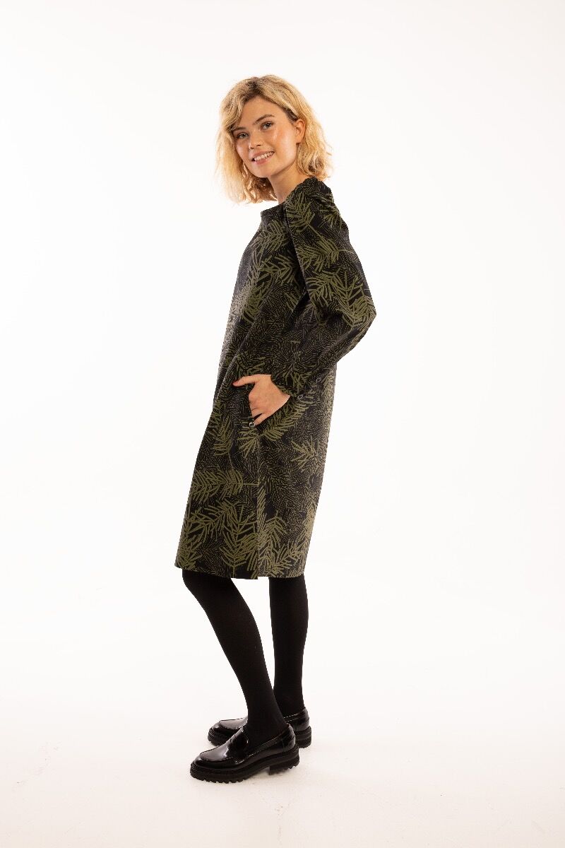 ORGANIC - Danelund Dress Black/olive FINEPINE