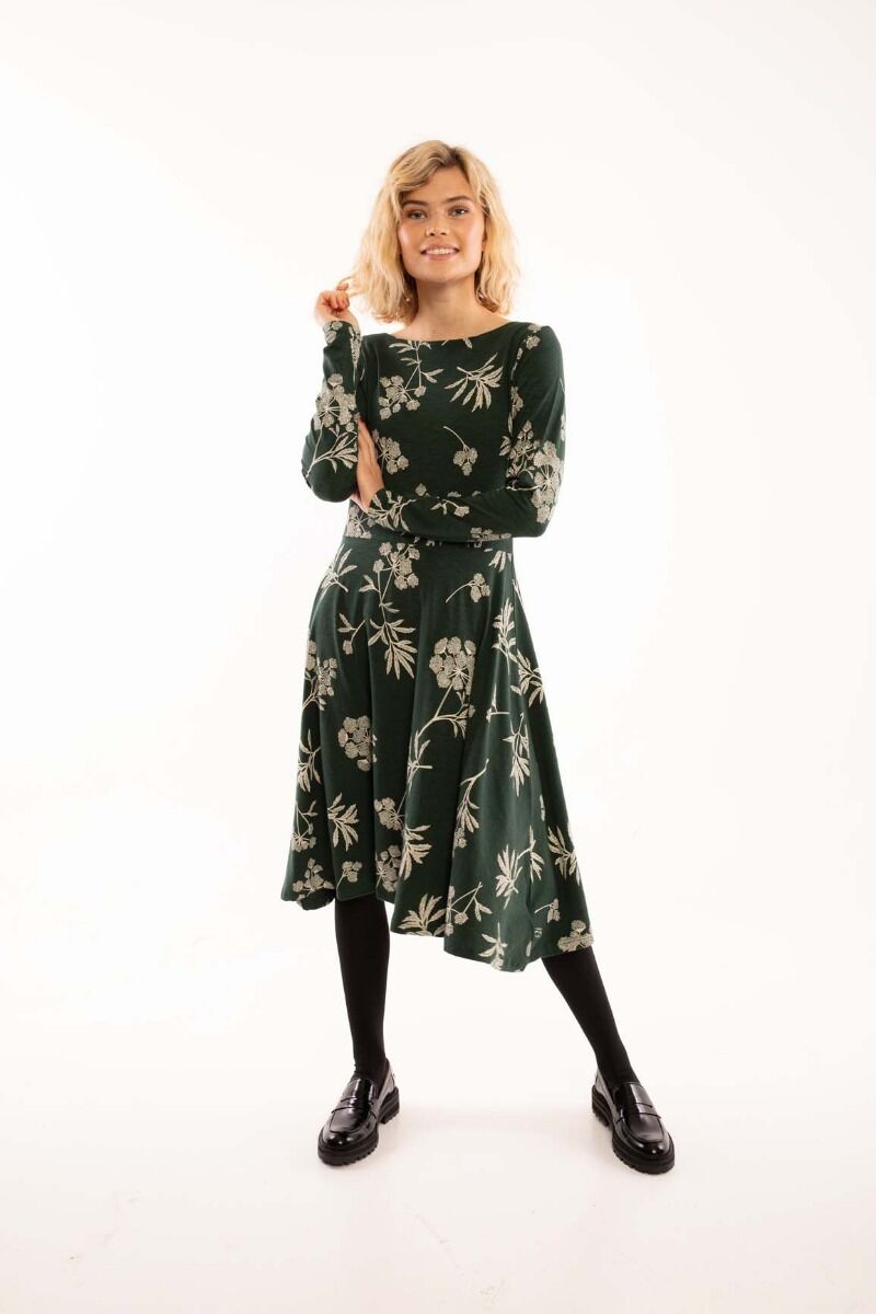 ORGANIC - Danesigrid Viscose Dress Black green HEMLOCK