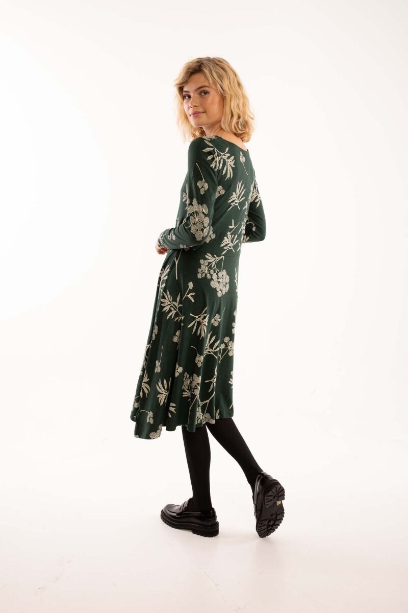 ORGANIC - Danesigrid Viscose Dress Black green HEMLOCK