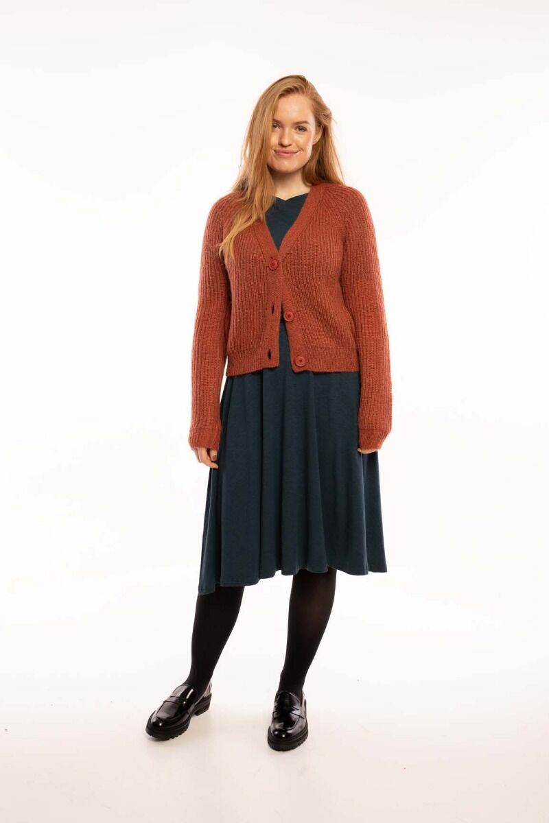 Danadorable Wool Cardigan Rose Tile