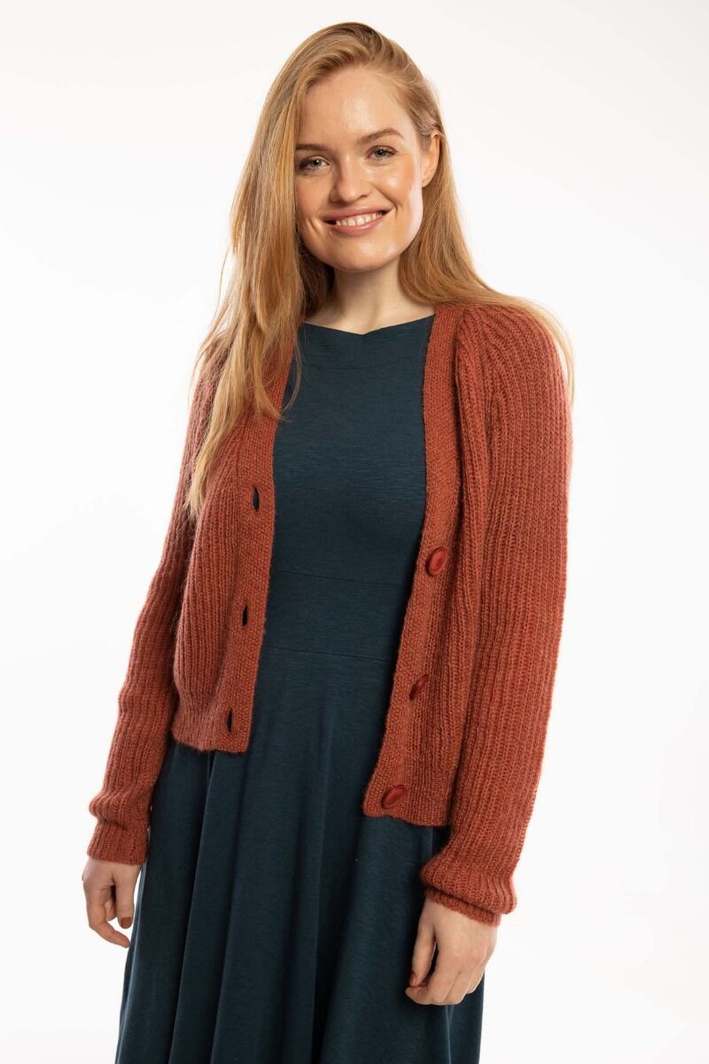 Danadorable Wool Cardigan Rose Tile