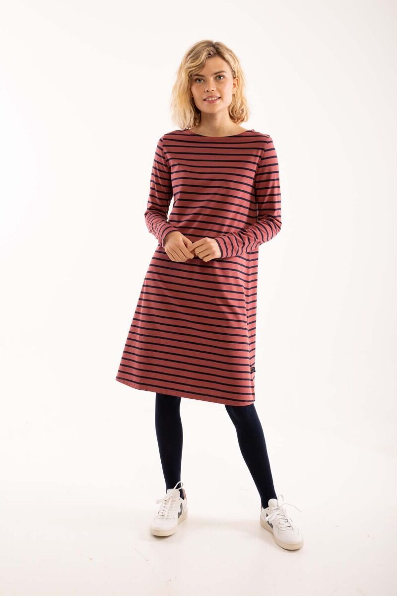 ORGANIC - Nassau Dress Rose tile/dark navy