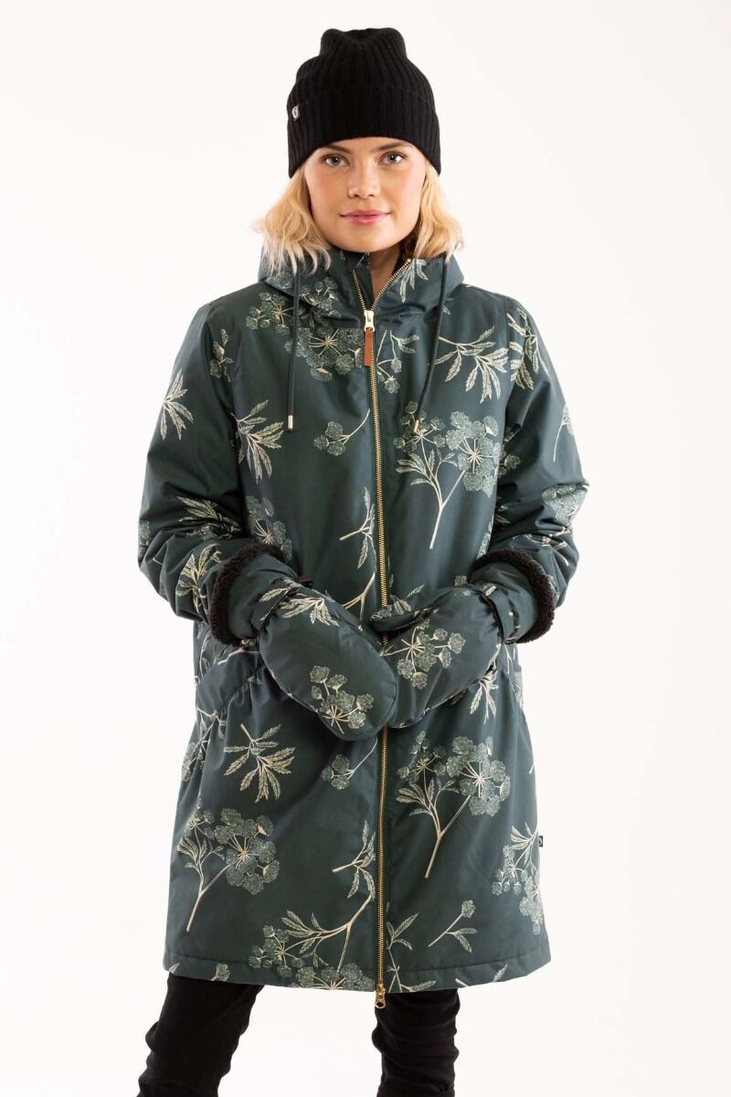 Gurli Winter Parka Black green/Light beige HEMLOCK