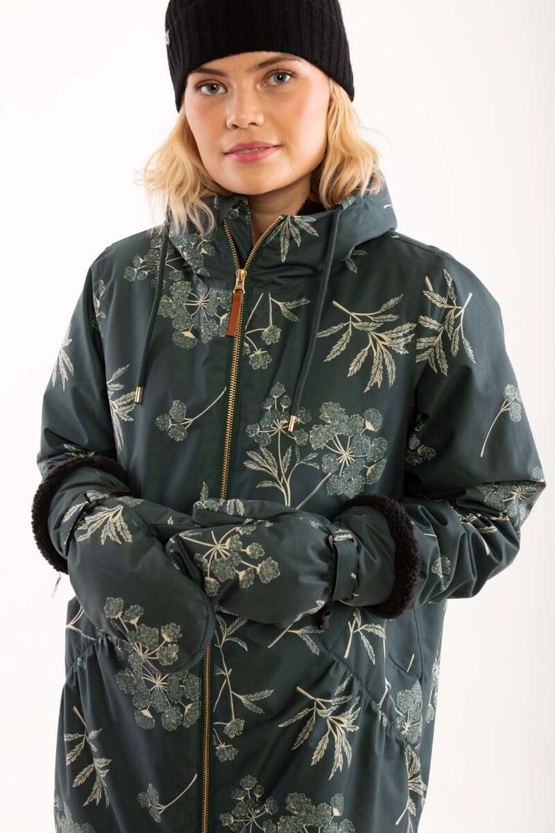 Gurli Winter Parka Black green/Light beige HEMLOCK