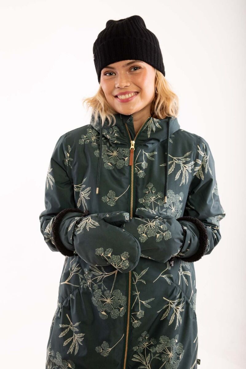 Gurli Winter Parka Black green/Light beige HEMLOCK