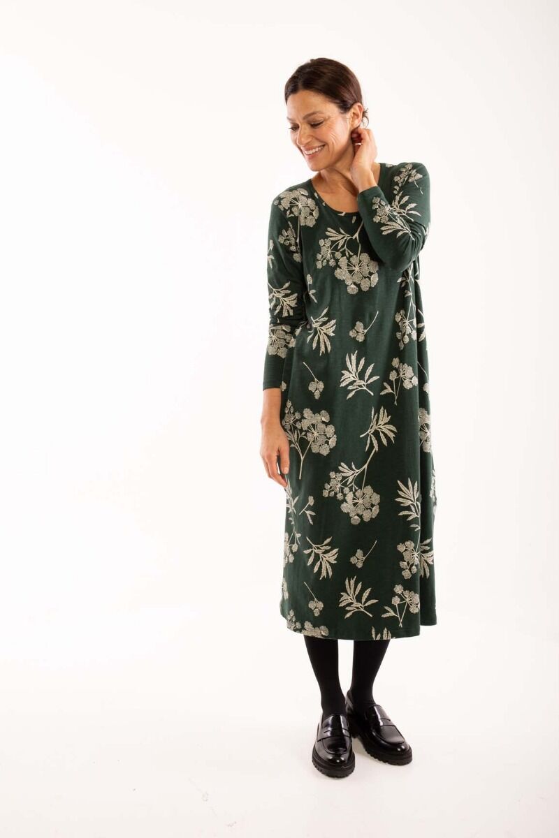 ORGANIC - Lea Dress Black green HEMLOCK