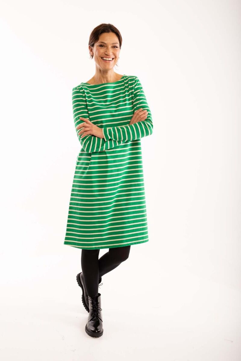 ORGANIC - Nassau Dress Green/chalk