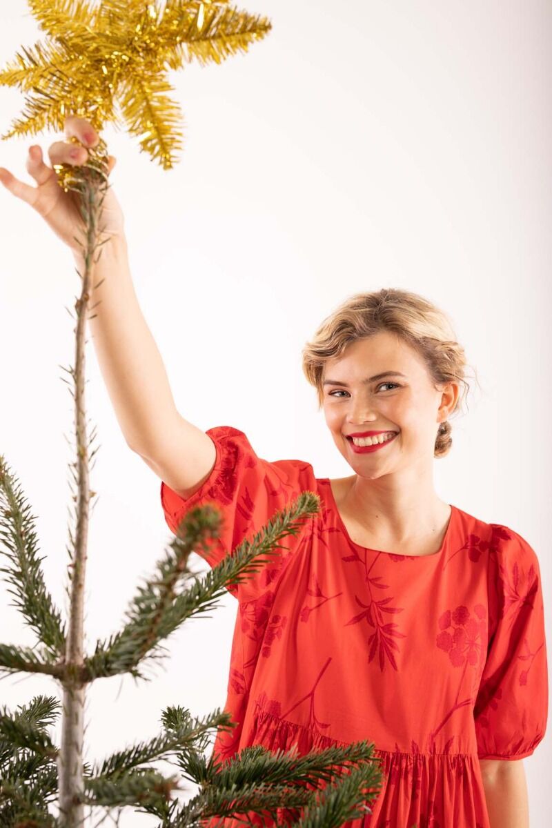Danejuli Dress Xmas red HEMLOCK