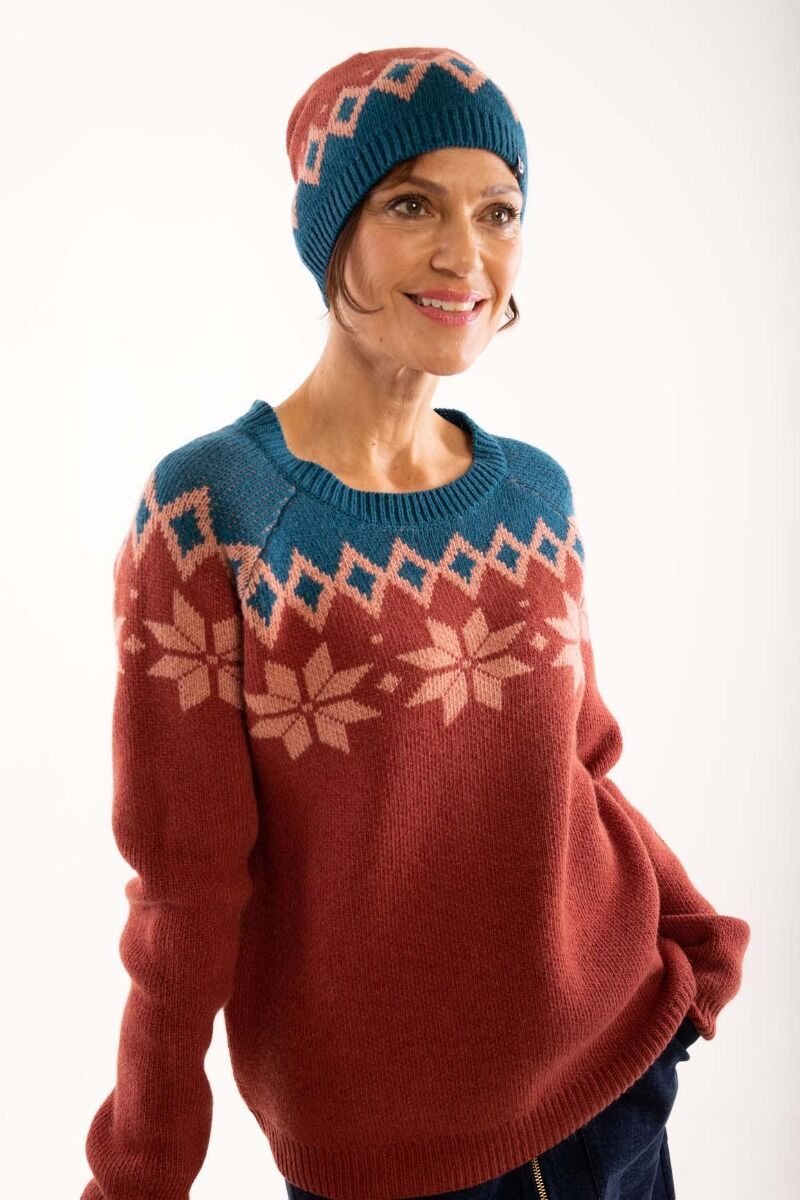 Danehytte Wool Sweater Rose Tile