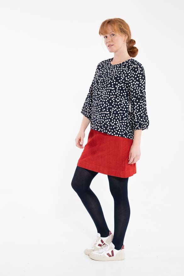 Danelondon Cord Skirt Dk Rust