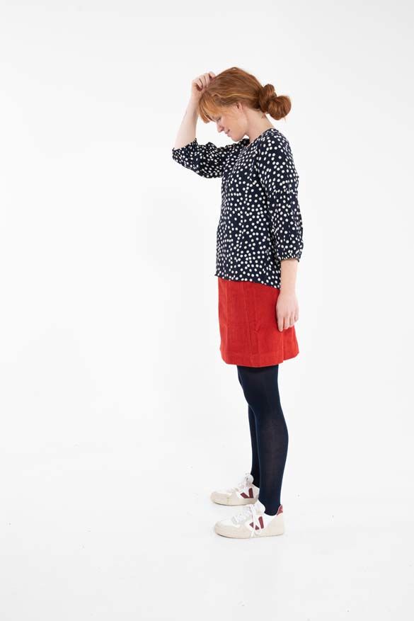 Danelondon Cord Skirt Dk Rust