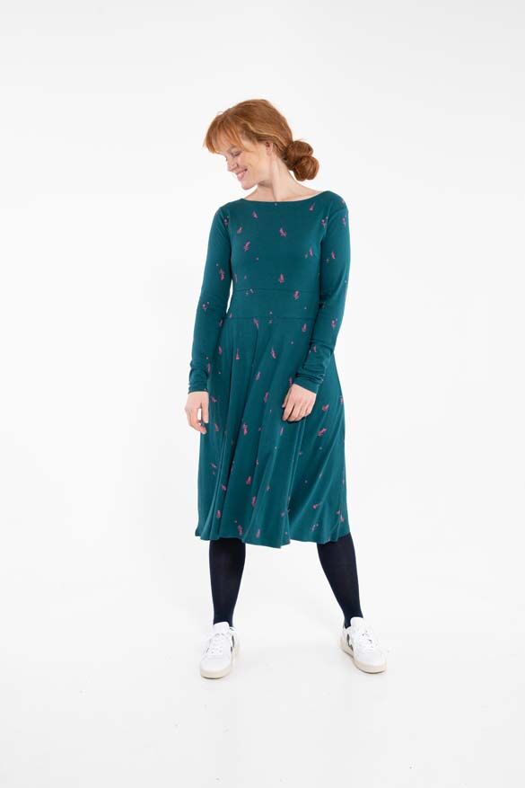 Danesigrid Cotton Dress Dark Duck/Hotpink MARKBLOMST