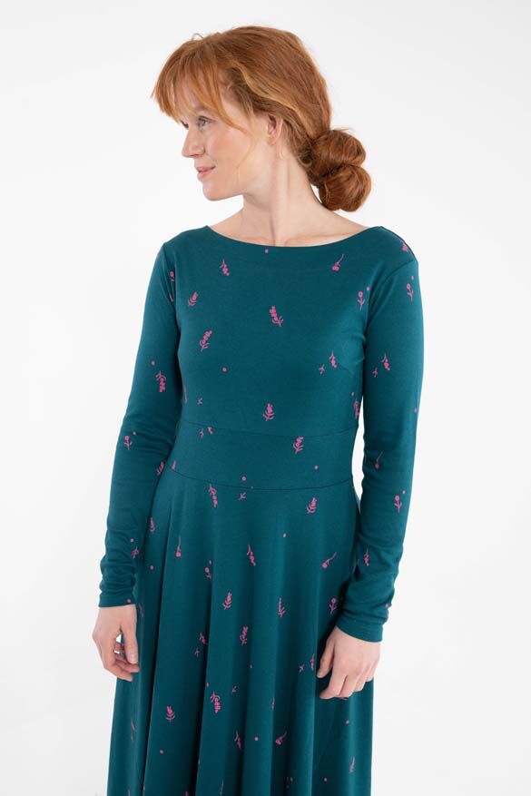 Danesigrid Cotton Dress Dark Duck/Hotpink MARKBLOMST