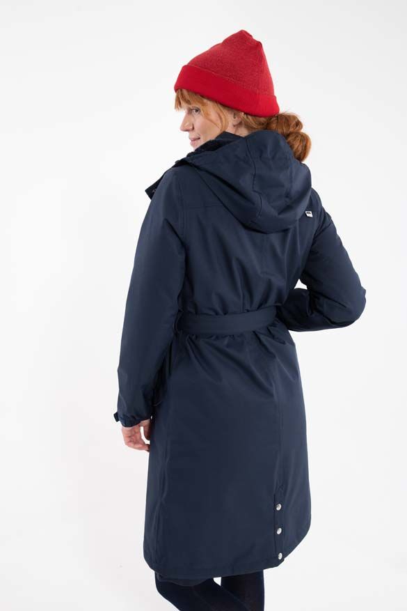 Regnfrakke til dame. Vinter regn frakke med foer.