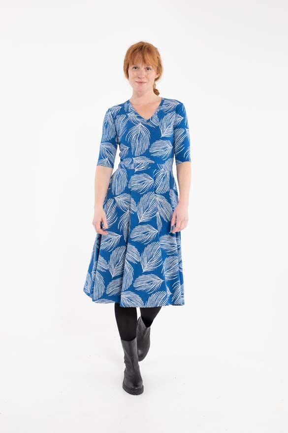 Organic - Danandersen Dress Indigo/Lt Beige PALMA