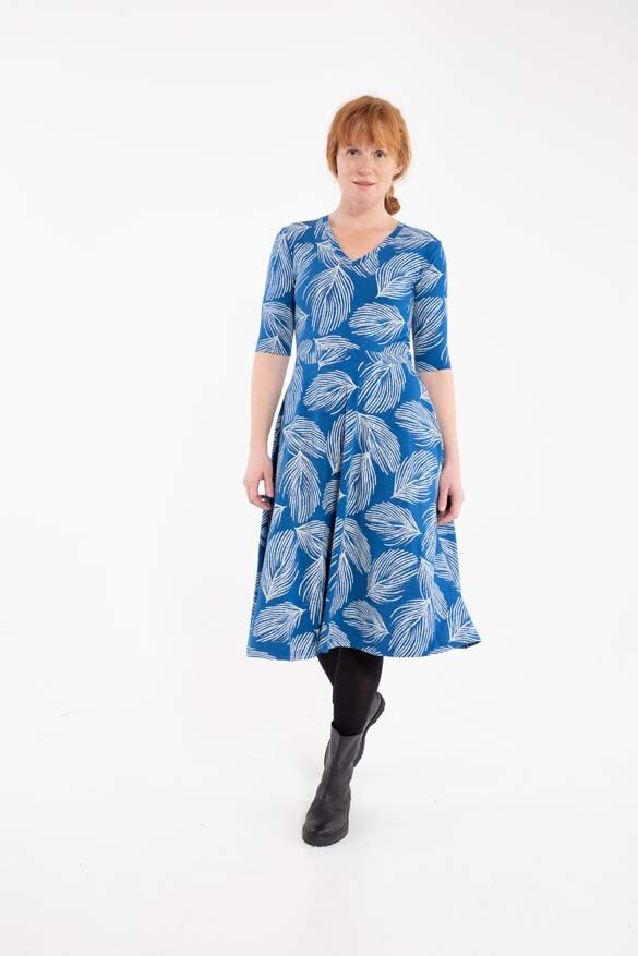Organic - Danandersen Dress Indigo/Lt Beige PALMA