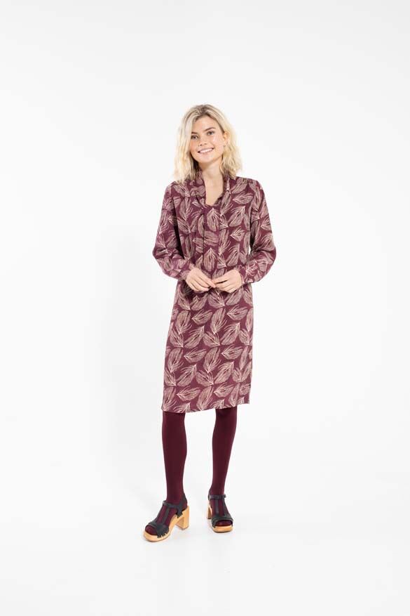 Danehilde Dress Dark BDX/LT Beige PALMA