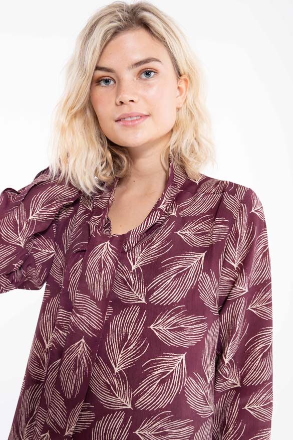 Danehilde Dress Dark BDX/LT Beige PALMA