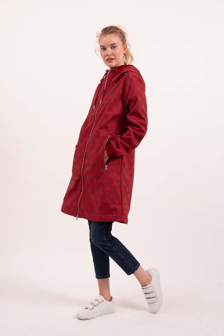 Danejane Softshell Dark Red/Red DOTS