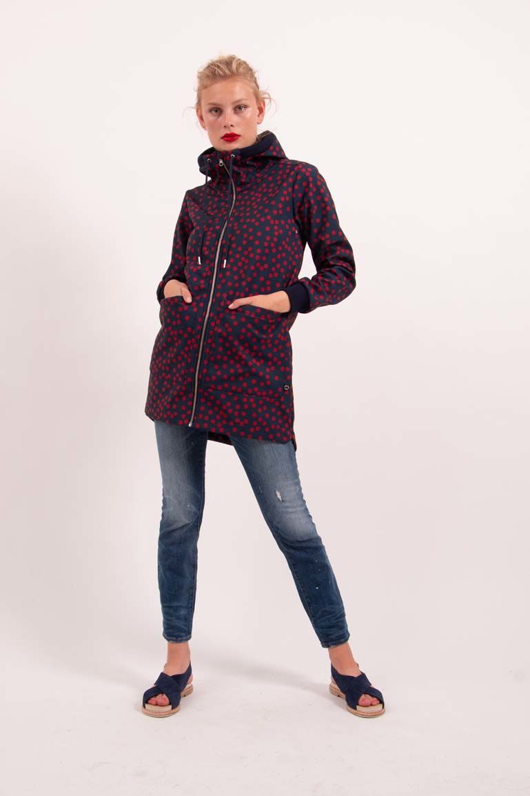 Danelaura Softshell Navy/Red FUNDOTS