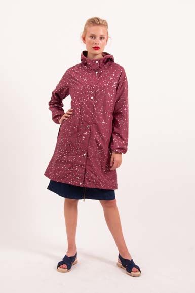 Danedith Rainjacket Sweet Wine Silver CONFETTI