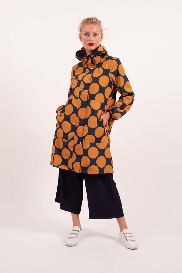 Danedith Rainjacket Navy/Amber MEGADOT
