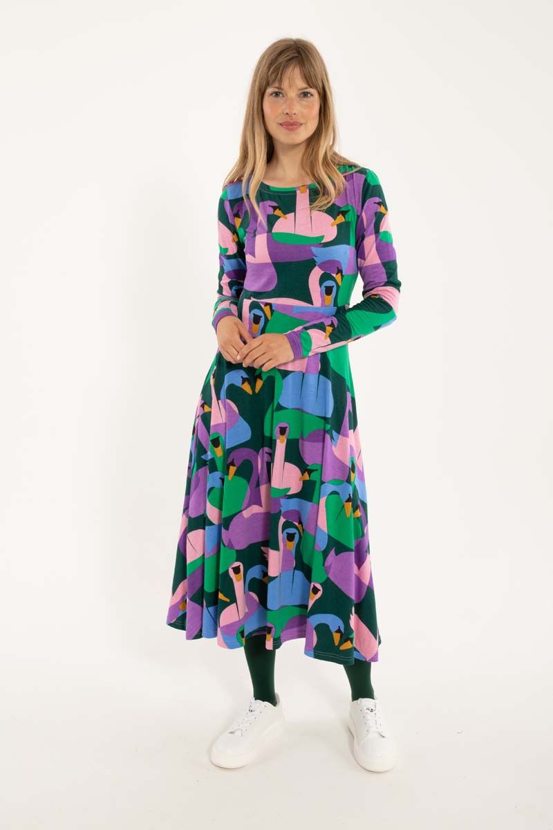 Danesigrid Cotton Dress Dark Duck SWANOSCOPE