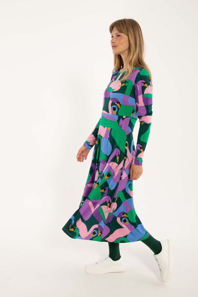 Danesigrid Cotton Dress Dark Duck SWANOSCOPE