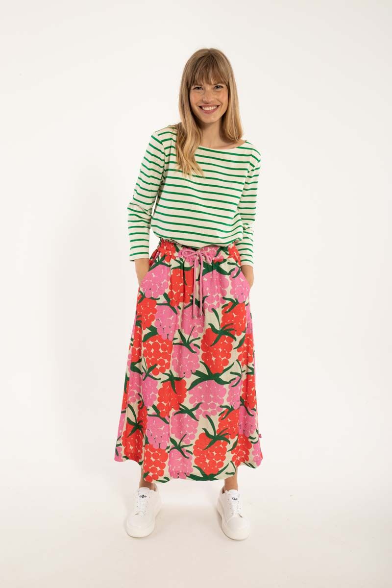 Danespresso Searsucker Skirt Super Pink/Bright Red MAXIBERRY