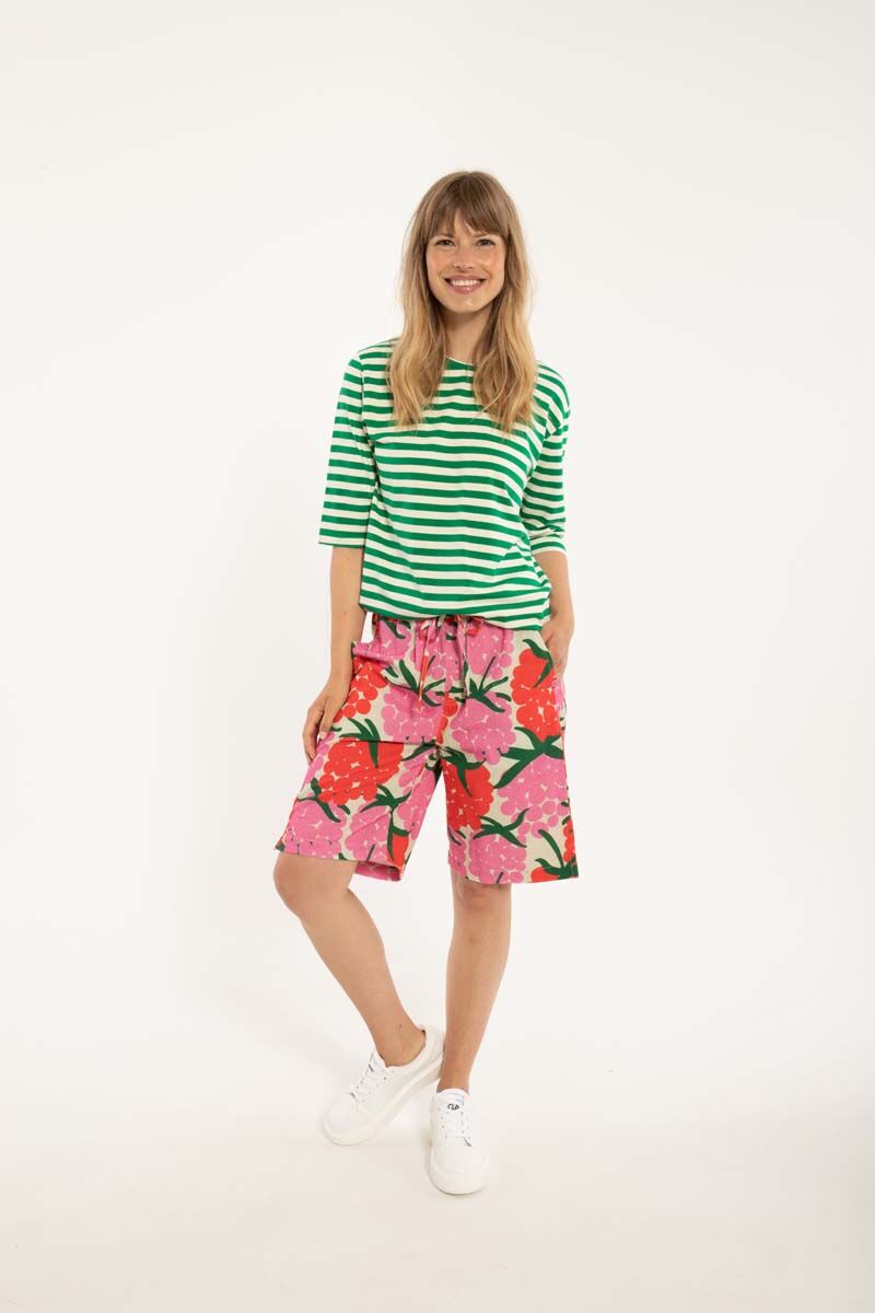 Danegames Seersucker Shorts Super Pink/Bright Red MAXIBERRY