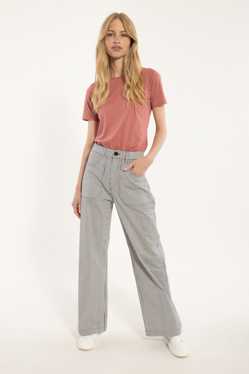 Danedaisy Light Canvas Pants Milkboy Stripe