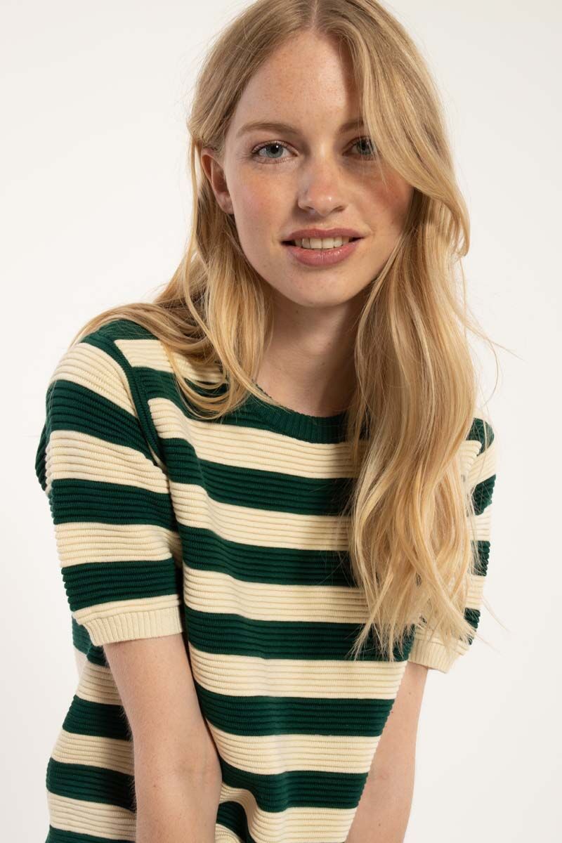 Danesilver 3D Crotchet Knit Tee Dark Duck/Chalk