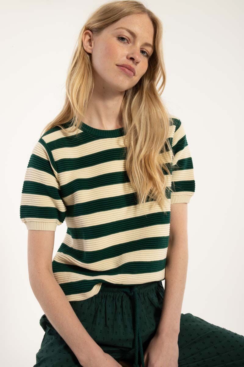 Danesilver 3D Crotchet Knit Tee Dark Duck/Chalk