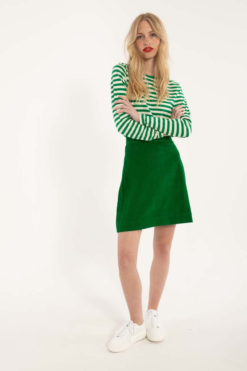 Danelondon Cord Skirt Grass Green