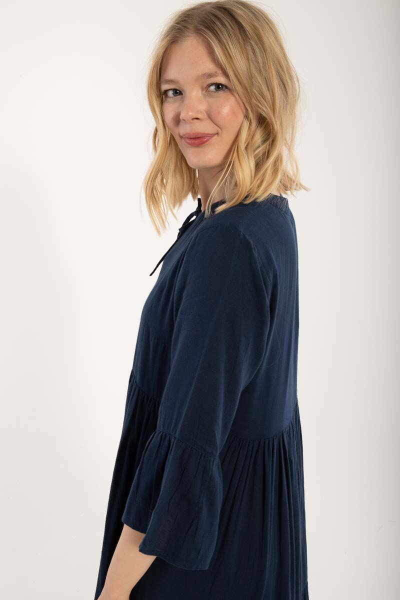 Danekamelia Cloth Dress Dark Navy