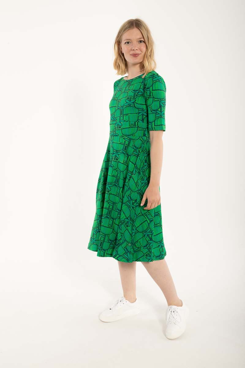 ORGANIC - Danecharlotte Interlock Dress Grass Green GERMANITE
