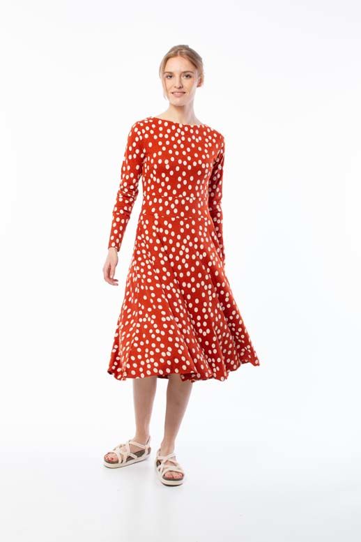 Danesigrid Cotton Dress Sienna/Chalk BIG FUNNY DOTS