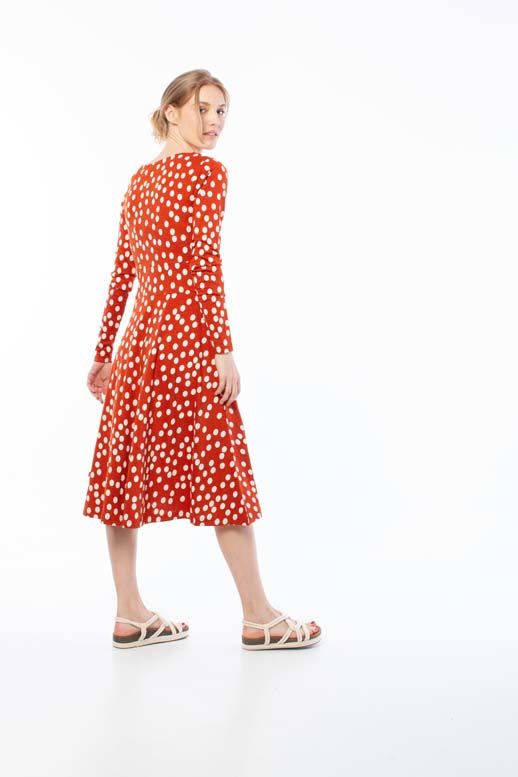 Danesigrid Cotton Dress Sienna/Chalk BIG FUNNY DOTS