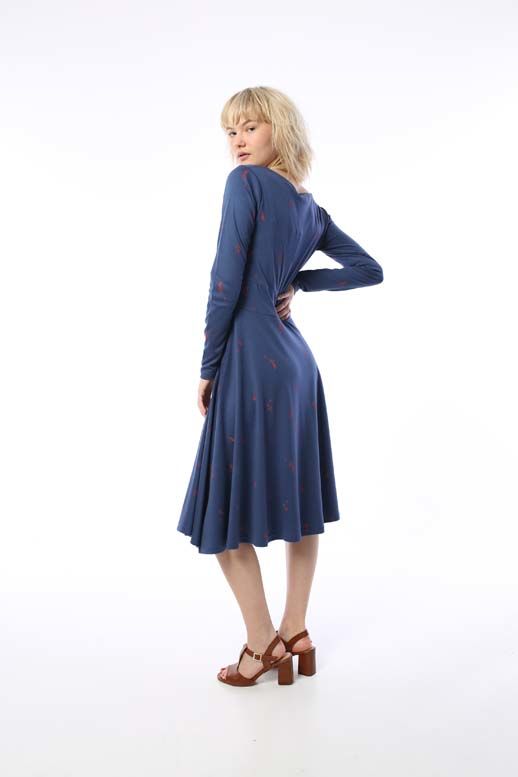 Danesigrid Cotton Dress Cold Slate MARKBLOMST