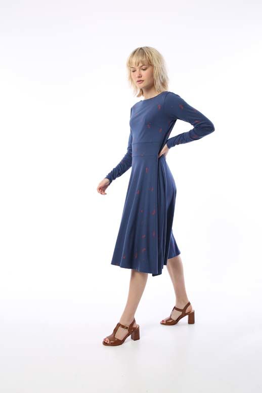 Danesigrid Cotton Dress Cold Slate MARKBLOMST